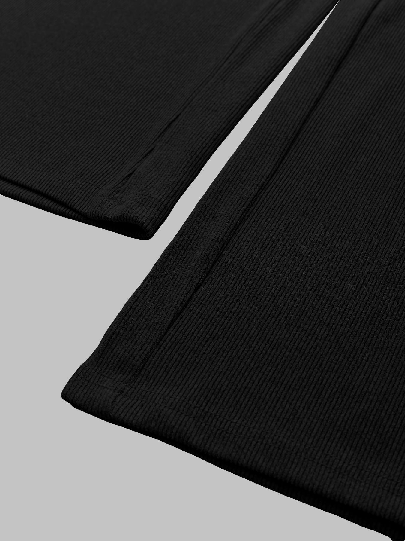 Women's Solid Ribbed Basic Crop Top & Wide Leg Pants Two-piece Set, Casual Fashion Cozy Fitted Top & Trousers for Daily Outdoor Wear, Ladies Clothes for All Seasons,Airport Outfit