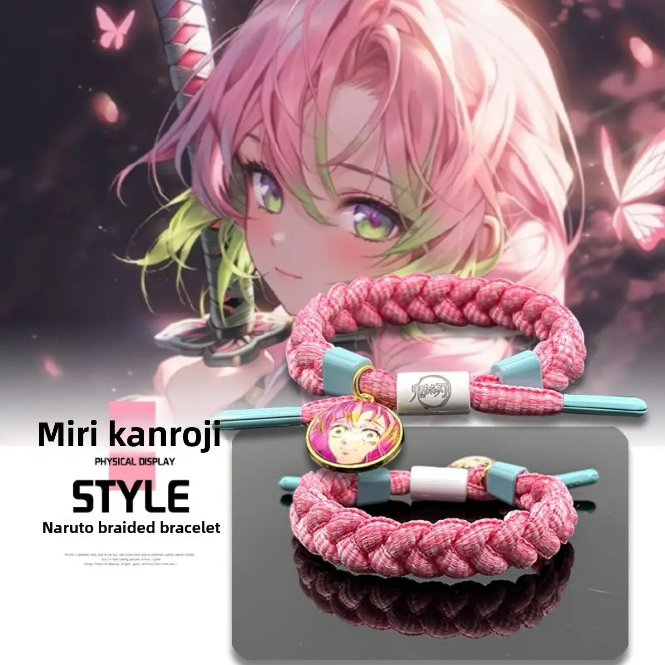 Anime Demon Slayer: Kimetsu no Yaiba, Tanjiro, Zenitsu, Tanjiro's woven bracelet, birthday gift for teenagers and couples, holiday gift, niche fashion, unique style Anime Demon Slayer: Kimetsu no Yaiba, Tanjiro, Zenitsu, Tanjiro's woven bracelet, birthday gift for teenagers and couples, holiday gift, niche fashion, unique style