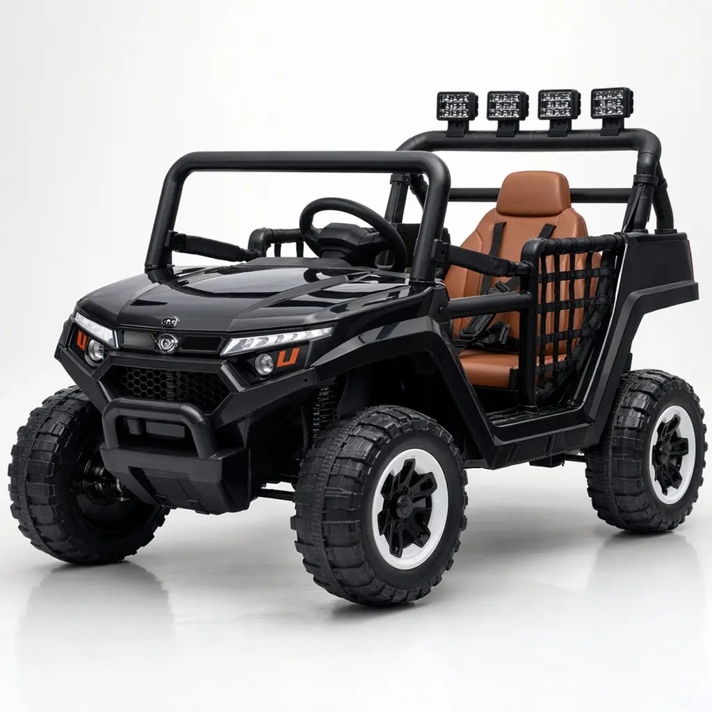 ARCH 24V Kids Ride On Car with Parent Remote Control, 400W Motor, Four-Wheel Suspension, Adjustable Speed, USB/MP3/Bluetooth, Large Display, Power Display, Portable Handle, Safety Belt for Ages 3+