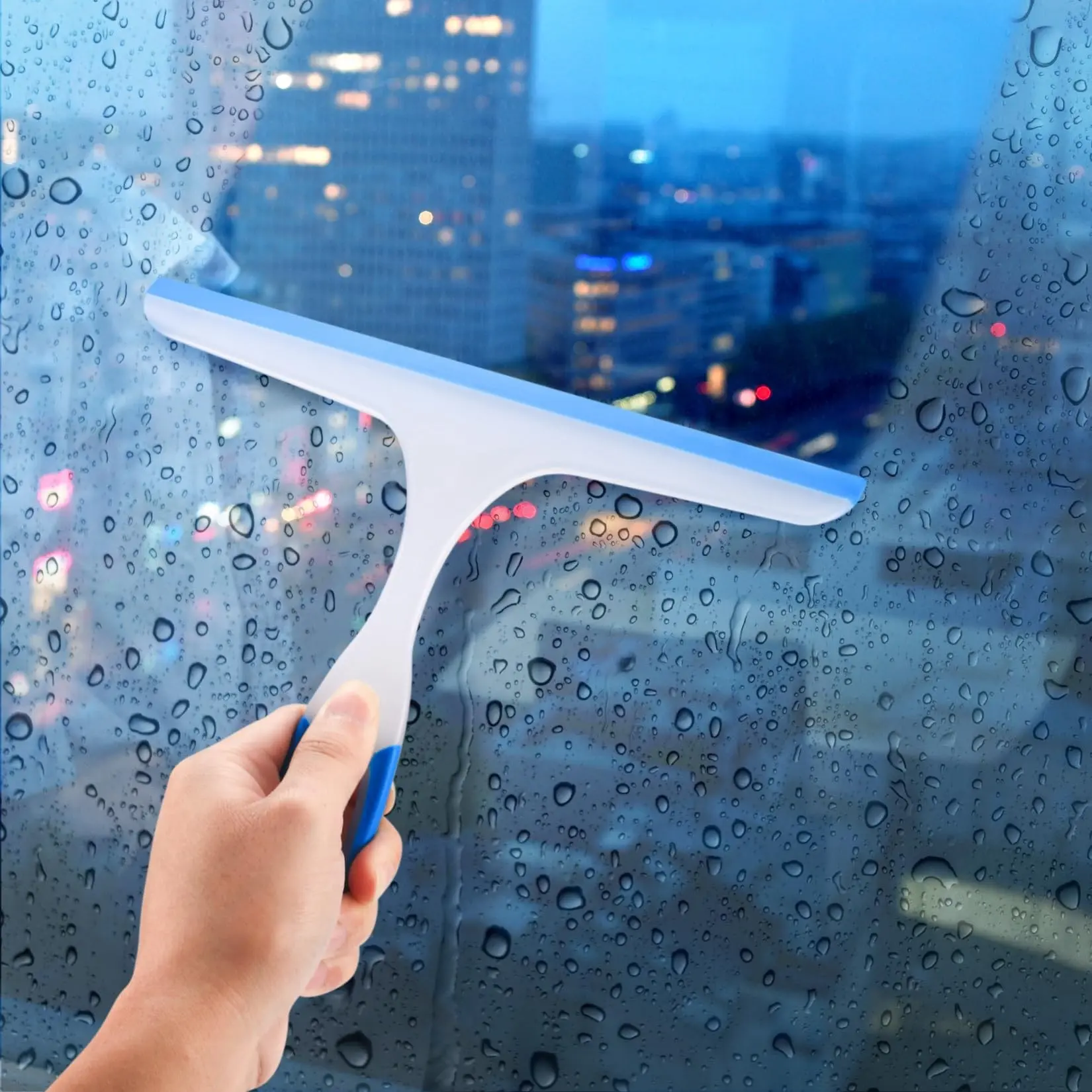 Glass Door Shower Scraper, Shower Door Squeegee, Bathroom Cleaner Tool, Window Cleaning Scraper, Suitable for Car Windows, Rain Wiper, Windshield