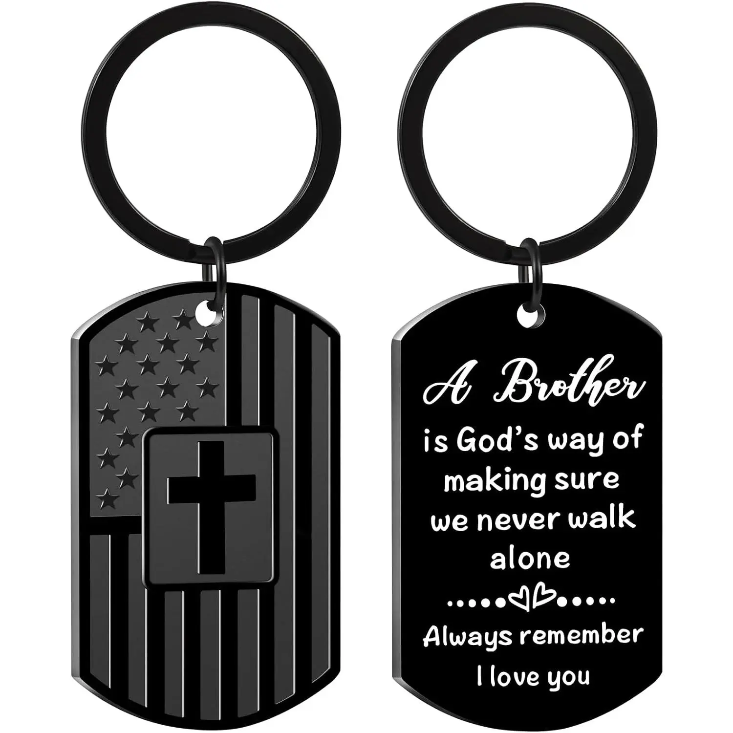 Gifts for Brother from Sister, Brother Birthday gifts, Remember I Love You Gift Keychain for Christmas GraduationGift.