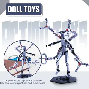 Assembly Completed T13 Action Figure 3d Printed Multi-Jointed Movable Titan 13 Lucky Dummy Nova Robot Action Figure Desktop