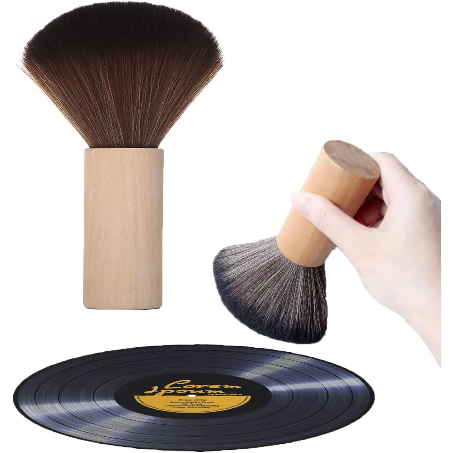 Turntable Vinyl Records Cleaner, Anti-Static Dust Cleaning Record Brush for Vinyl Albums LP CD (1 Pcs)