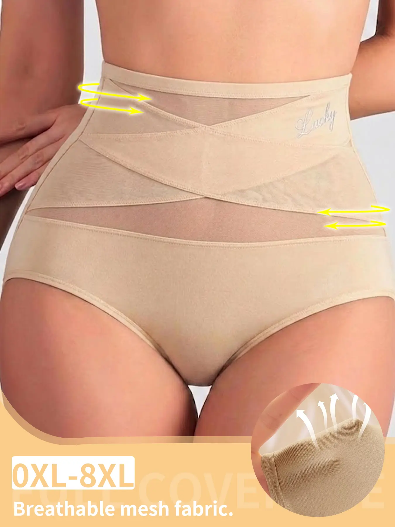 Plus Size Women's Breathable Black Mesh Compression Body Shapewear Underwear, Abdomen Control, Waist And Buttock Shapewear Tummy Control Flat Belly Sheath Slimming Waist Trainer Butt Lifter Shaper