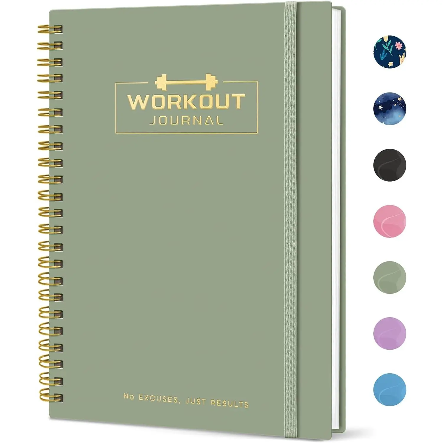 Fitness Workout Journal for Women & Men, A5(5.5" x 8.2") Workout Log Book Planner for , Progress, and Achieving Your  Goals - Green