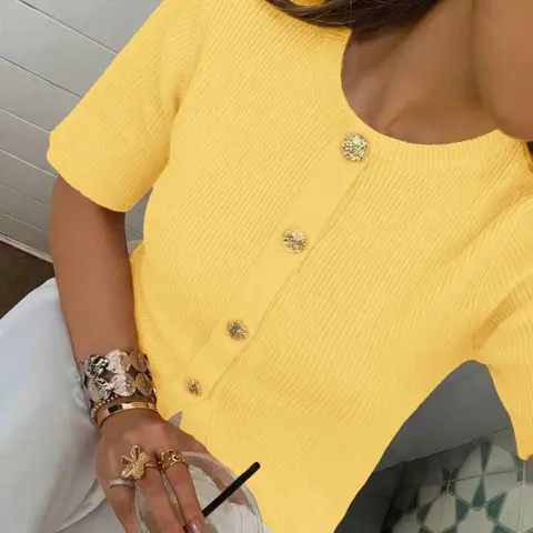 Women's Casual Chic Loose-Fitting Knit Cardigan Sweater, Soft Wax Texture, Short Sleeve, Spring/summer, Perfect for Dates, Leisure, Vacation, Knitwear