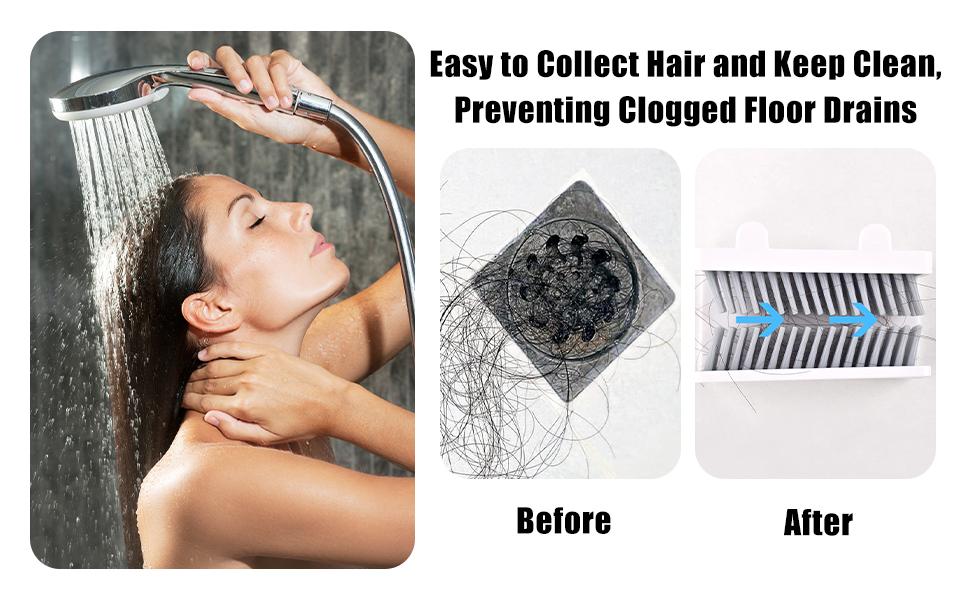 SICANDAENHK Keep your shower drain clog-free with this white wall-mounted shower hair catcher!Reusable, flexible hair collector traps hair effectively without blocking water flow, easy to install on smooth walls, simple to clean and reuse