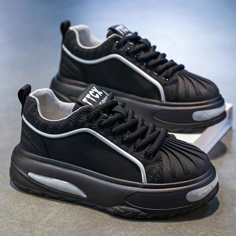 Red shoes for men for the zodiac year, 2026 new spring model, thick-soled trendy brand, high-end casual sneakers, versatile