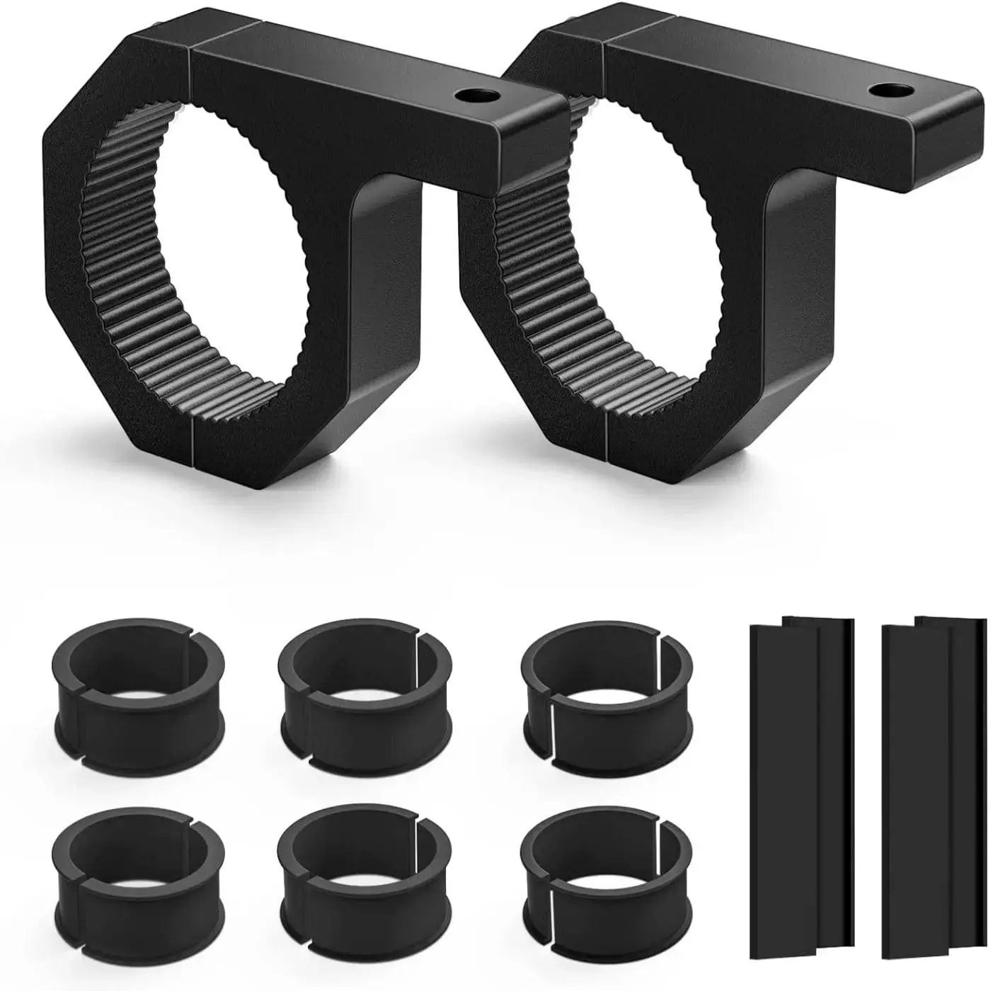 Nilight Multi-Size Aluminum Horizontal Bar Clamp Mount Bracket Kits (2.135in, 2.25in, 2.375in, 2.5in) – LED Lights Camera Mounting Aid (Pair)