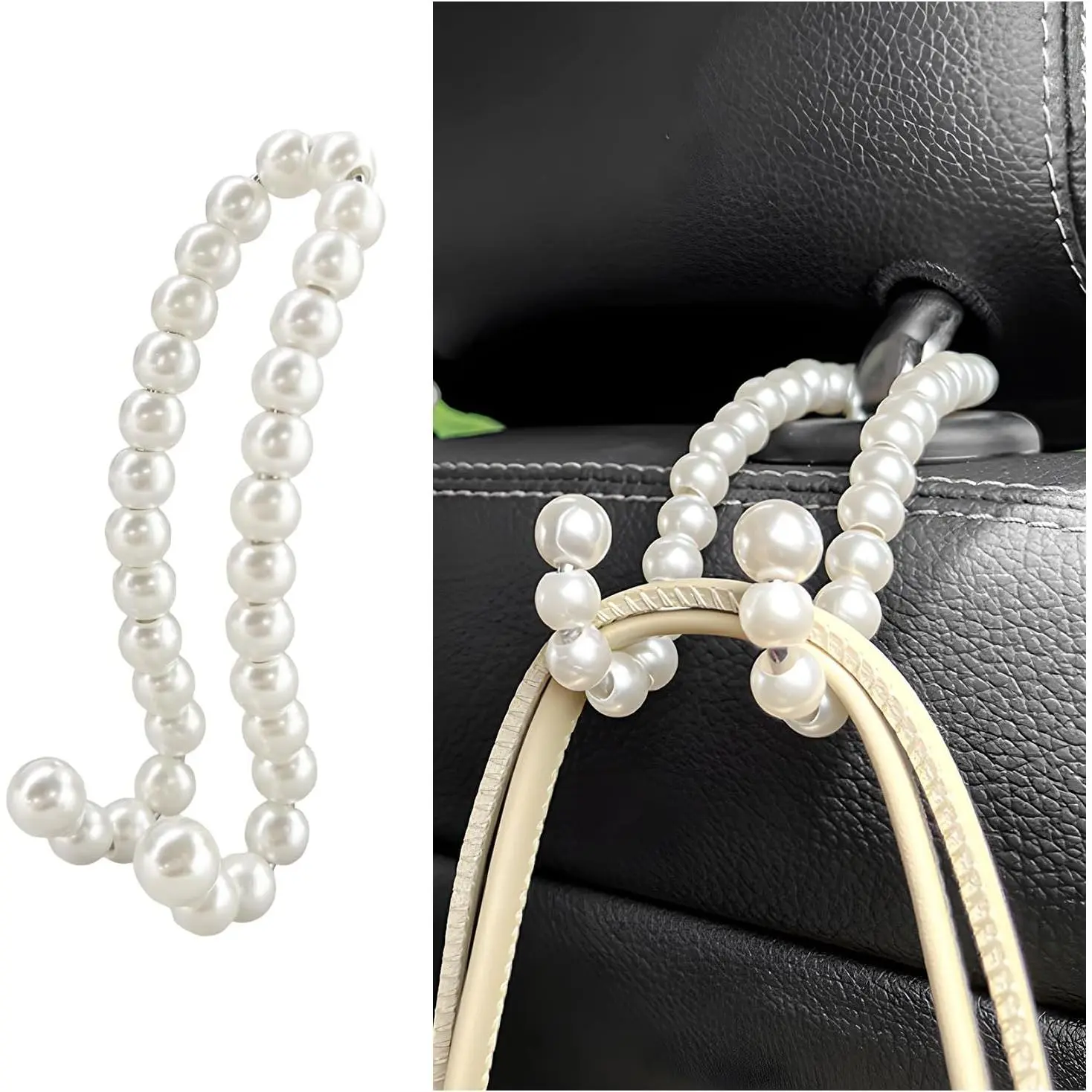 Elegant   Seat Headrest Hook, Cute  Seat Headrest Hanger  Purse Hook Decor,  Auto Interior Organizer Seat  Storage Hook for Women Girls
