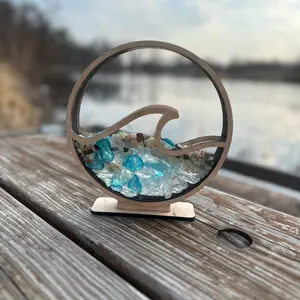 Sea Glass Display Box, Shell Display Case, Rock & Agate Showcase, Beach Decor, Coastal Theme, Perfect Gift for Beach Lovers