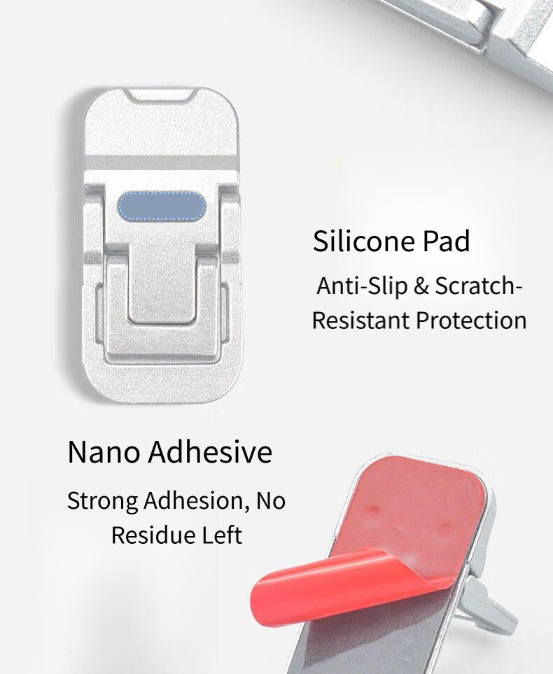 Zinc alloy laptop invisible stand bracket mini portable height-increasing foot pad cooling rack base pad