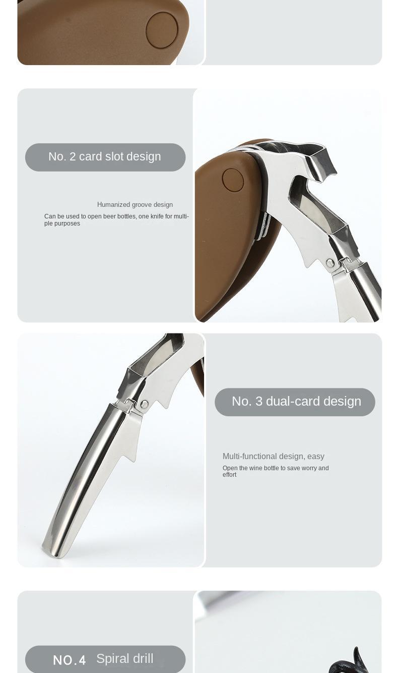 Dog Wine Bottle Opener Corkscrew with Foil Cutter Beer Opener Manual Wine Key for Servers Waiters Bartender and Home Bar Use