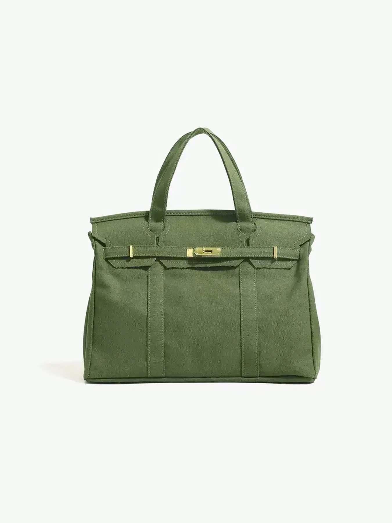 Women's High-End Canvas Handbag, Solid Color Large-Capacity Versatile Tote Bag, Casual All-Season Commuter Bag for Daily Use
