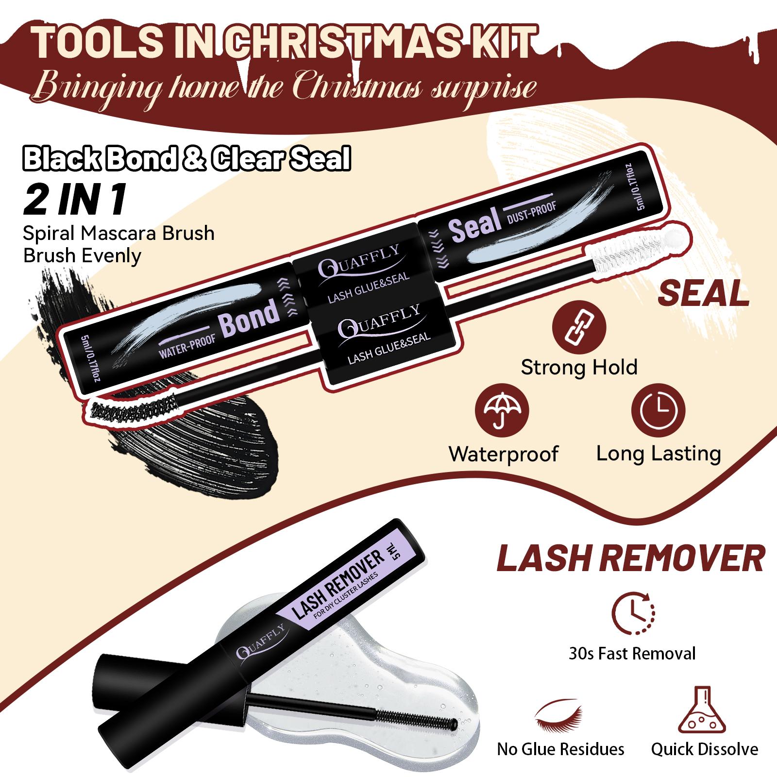 Diy Eyelash Curler Set, Natural Eyelash with Eyelash Bond & Seal, Eyelash Remover, Eyelash Mousse, 2 Eyelash Shampoo Brushes, Tweezers, Eyelash Curler Eyelash Tools Curl Lashes Makeup