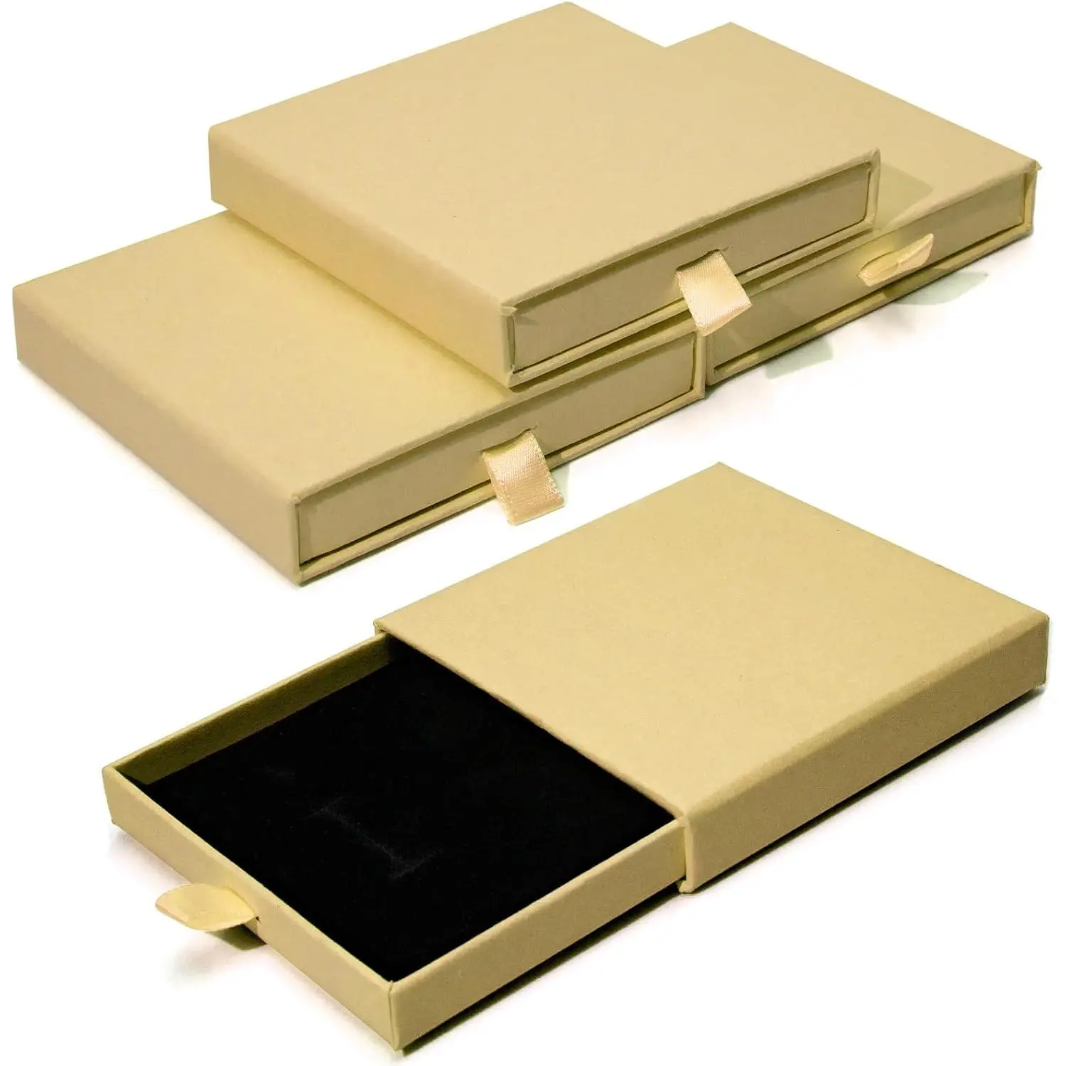 4 count   Box, 3.5x3.5x0.7Inch Cardboard  Boxes, Fancy Necklace Bracelet Earring Drawer Organizer Box,  Empty Jewellery Boxes for Necklace Ring Earring Display Box()