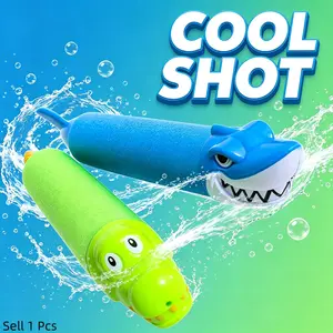Animal Shaped Water Gun Toy, Shark & Crocodile Foam Water Blaster, Pull-out Pump Action Water Gun, Portable Summer Toy for Kids, Perfect for Pool, Beach, Yard & Outdoor Water Fights, Ideal Gift for Boys & Girls Ages 3+