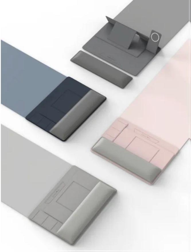 Modulemaster Laptop Stand - Ultra Thin Portable Ergonomic Five Angles Height Adjustment for Laptops Tablets and Phones - One Fold Setup for Comfortable Viewing