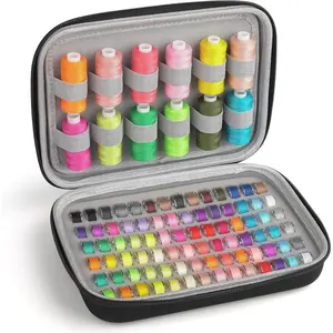 Bobbin Holder Storage Case Thread Organizer, Spool Storage Container Holds Up to 84pcs Bobbins and 24pcs Sewing Thread Spools Compatible with Brother for Janome for Babylock Singer Bag (Box Only)