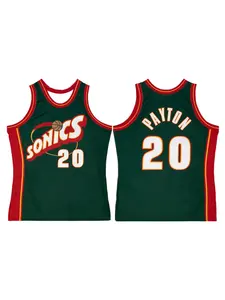 New American Men's Basketball Jersey Retro Classic Jersey 07 Version Seattle No. 35 Kevin Durant Gold SuperSonics Player Jersey
