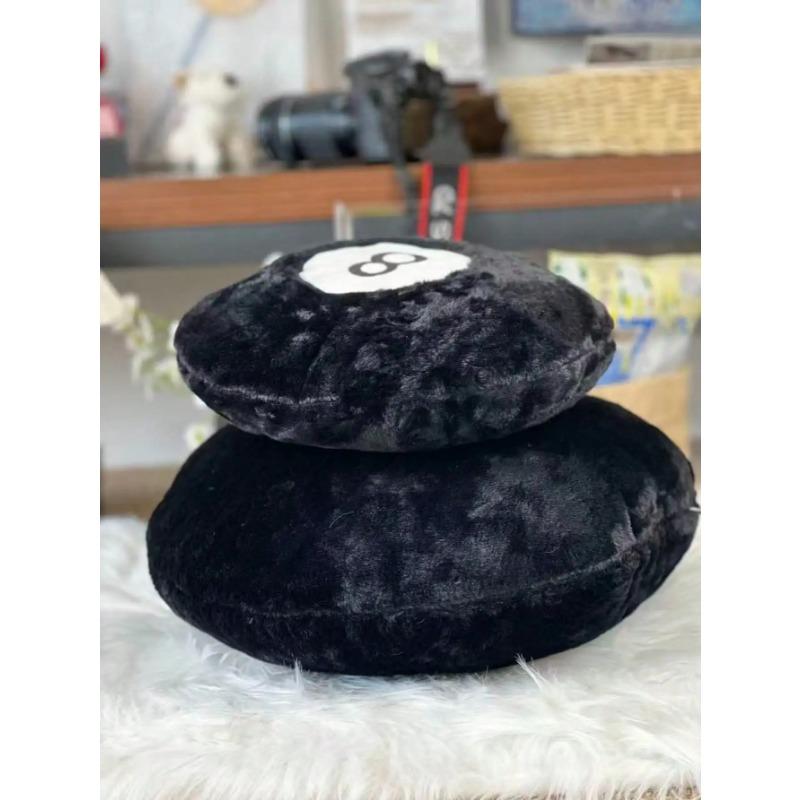 43cm/16.93inch Black 8 Ball Billiard Plush Pillow Soft Cushion For Home Sofa Bed Decor, Ideal Holiday Birthday Gift  diamond painting   jasmine crochet  loc sprinkles  silly bandz solid wood dowel