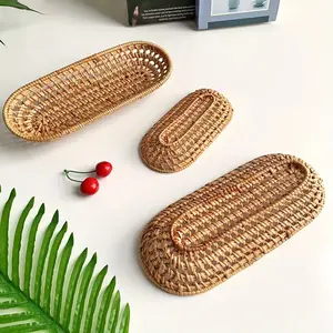 Hand-Woven Rectangular Storage Basket, Shelf Baskets