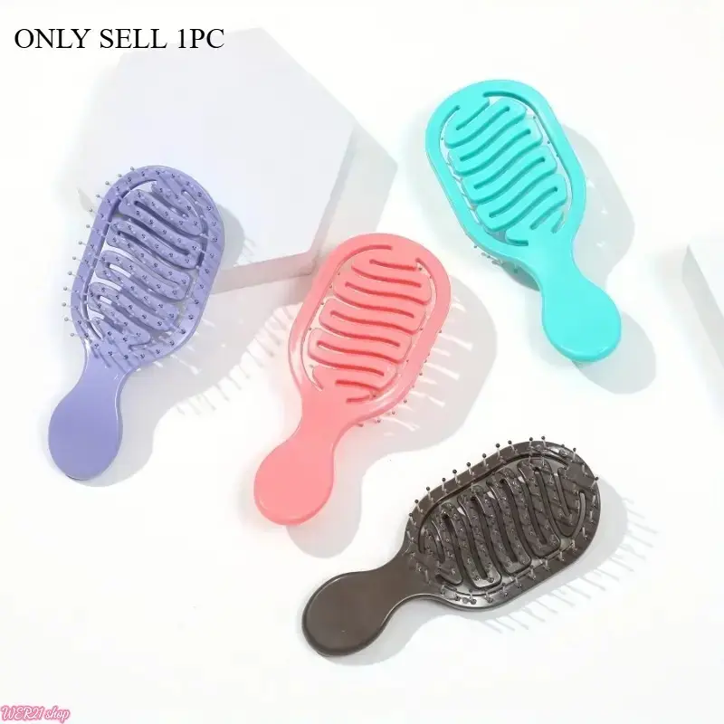 [SummerWins]Mini Travel Brush, Essential Brush, Compact Pocket Design with Durable ABS Plastic Handle and Gentle Nylon Bristles for Dry and Wet Hair