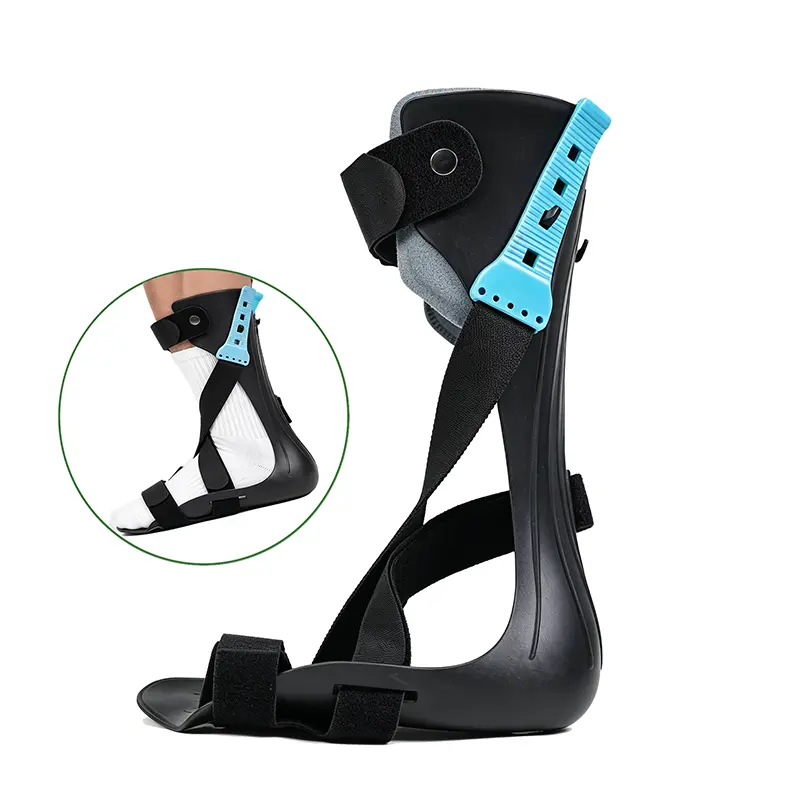 Drop Foot Brace AFO – Adjustable Ankle Support Orthotic for Stroke Injury & Nerve Damage, Low Profile Fits Any Shoes for Gait Training & Walking Aid