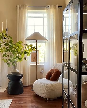 H.VERSAILTEX Curtain Rods for Windows Adjustable Length 1 Inch Diameter Bedroom, Kitchen, Living Room Curtain Rod with Classic Round End Caps