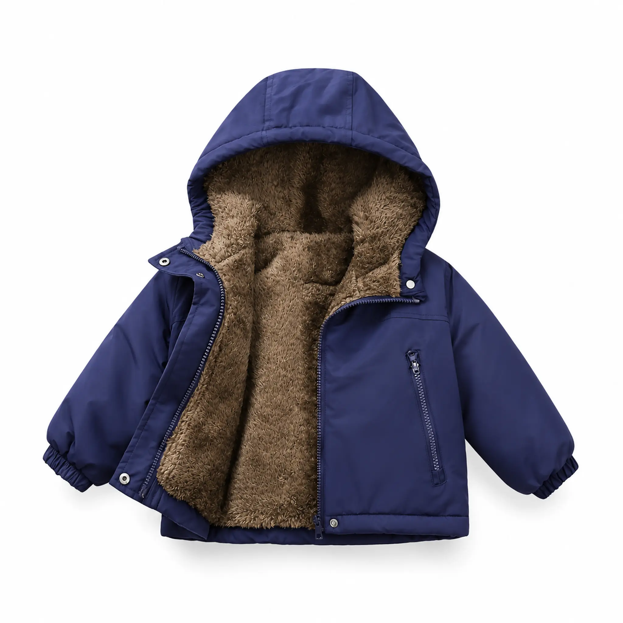 Boys Fleece Lined Hooded Jacket Winter Thick Kids Warm Casual Coat with Pockets Polyester, Toddler Boys Fall Winter Outerwear Hoodie Featuring Fleece Lined Hooded Jacket Winter Thick Warm Casual Coat Pockets Polyester Boys Outerwear Durable, Jacket For