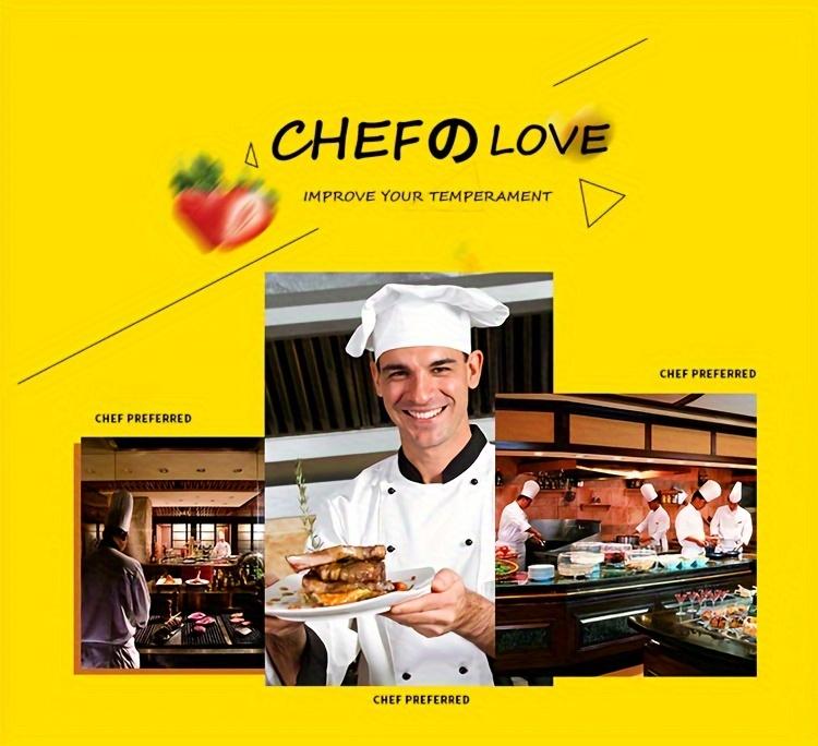 Men's Summer Chef Jacket, 100% Polyester Breathable Work Top, Regular Fit, Collared Neck - for Restaurant, Baking, Kitchen233