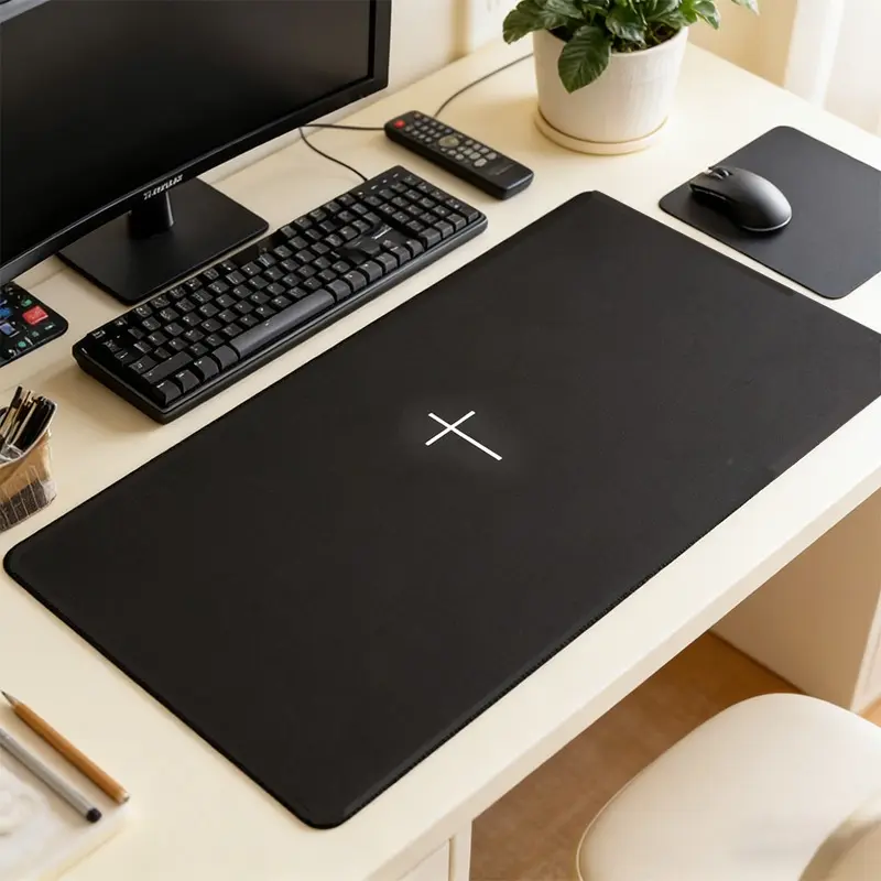 Cross Print Non-Slip Mouse Pad Desk Mat, Suitable for Gamers and Office Use, Durable Keyboard Accessory, Ideal for Laptop Use, Desktop Mouse Pad
