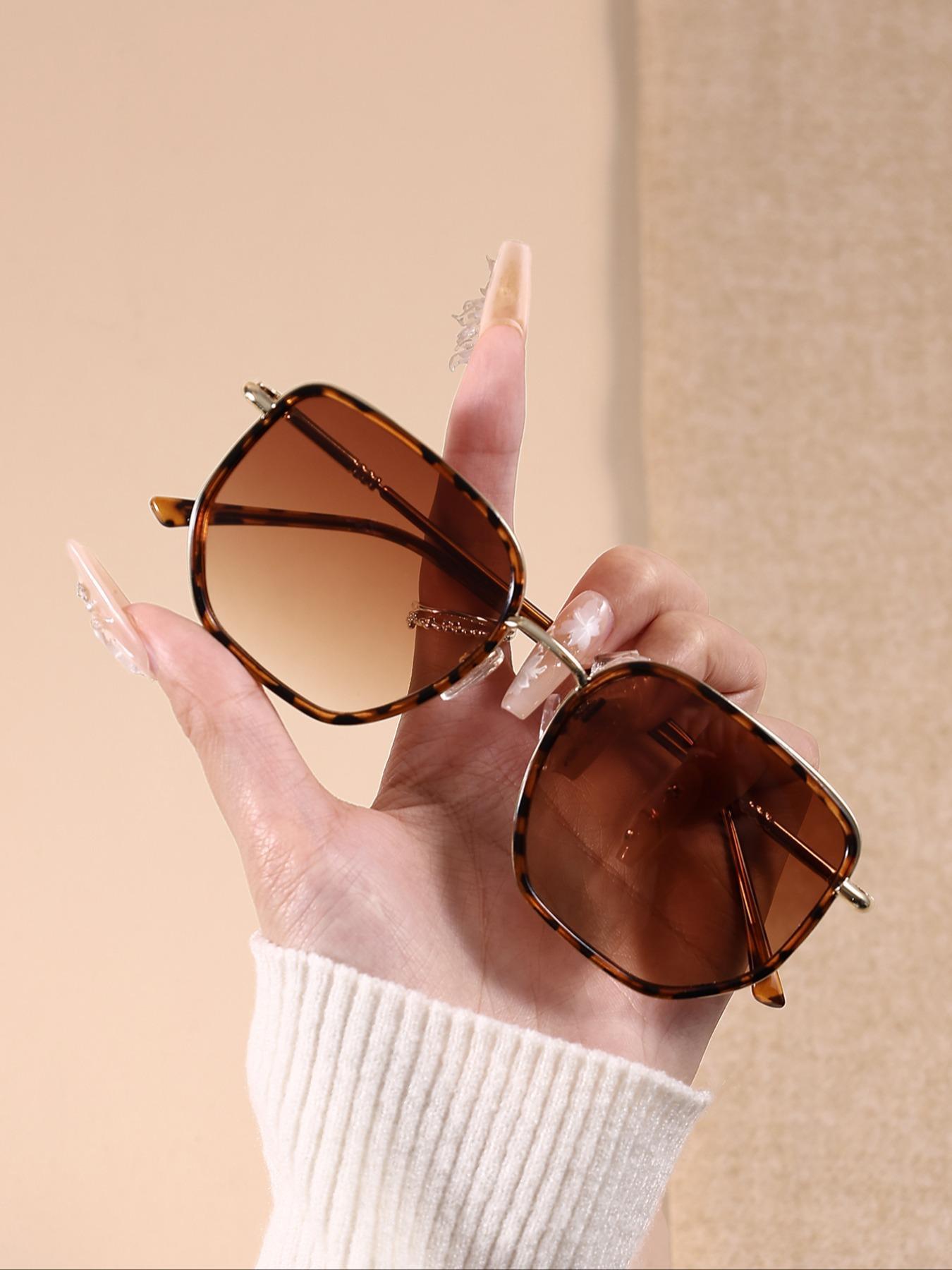 Unisex's Vintage Tinted Lens Sunglasses, Retro Outdoor Sports Sunglasses, Fashionable Sunglasses for Everyday Use, Trendy Casual Sunglasses