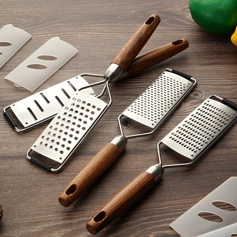 4pcs Set of Stainless Steel Graters, Multifunctional Vegetable Slicer for Lemon, Cheese, And Ginger