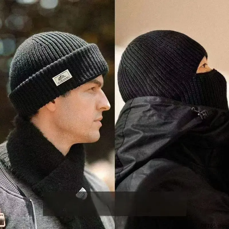 Soft Stretch Knit Balaclava Full Face Head Cover Wind Lock Thermal Warm Fabric Flexible Fit For Men Autumn Winter Cycling Skiing Hiking Cold Weather Outdoor All-Round Head Face Protective Warm Headwear Accessory
