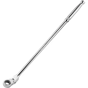 Extra Long Flex Head Ratchet Wrench (Flexible Wrench), 144-P Double-Stacked Pawls, CR-V Steel, Contoured Grip, 3/8" Drive Compatibility for Stubby Impact Sockets & Tight Spaces