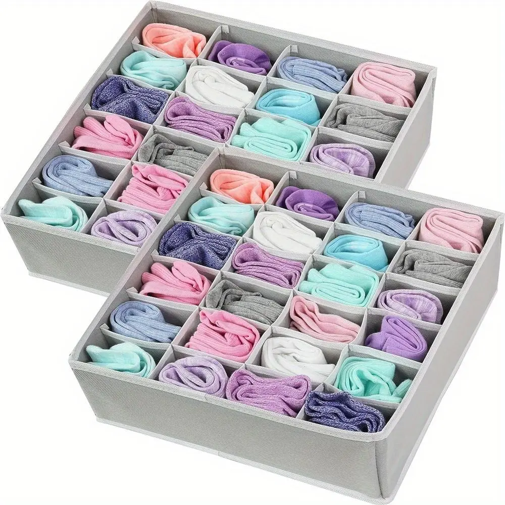 1pc Sock And Underwear Storage Bag, Fabric Drawer Organizer That Is Foldable, Suitable for Cabinets And Wardrobes, Designed for Storing Socks, Underwear, And Ties.