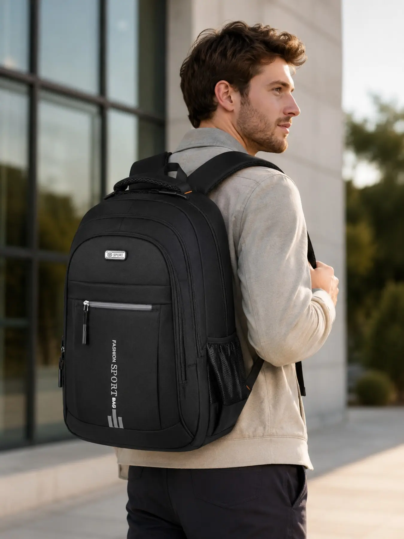 Multifunctional Waterproof Men's Backpack, Fashion Student Bag with Laptop Compartment and USB Port, Ideal for Work, University, Outdoor Activities, Laptop Backpacks