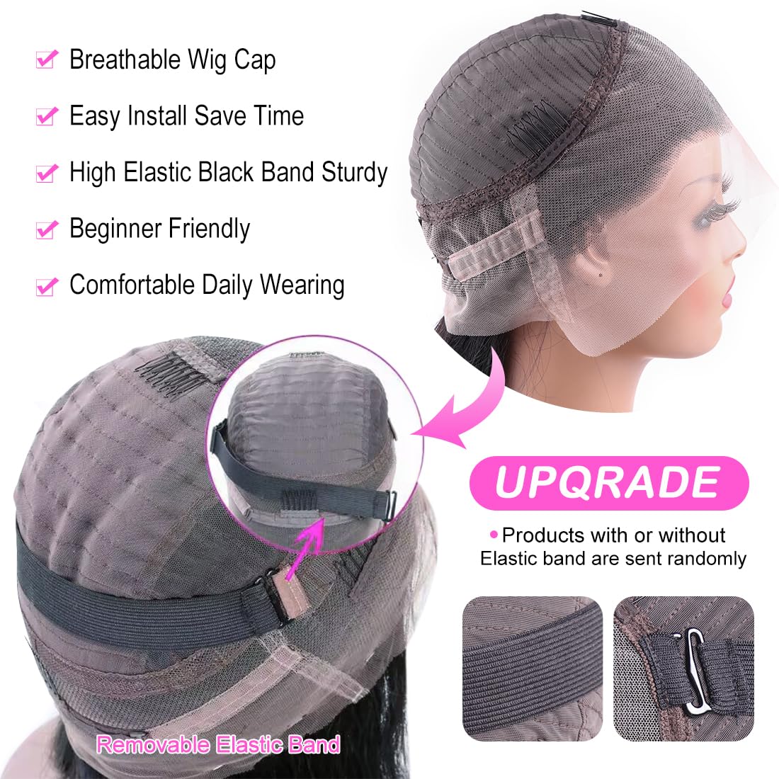 Bling Hair 30 Inch 360 HD Full Lace Front Wig Straight Human Hair Body Wave Transparent Lace Front Wigs Brazilian 180 Density Pre Plucked Drawstring Hidden Strap For Women