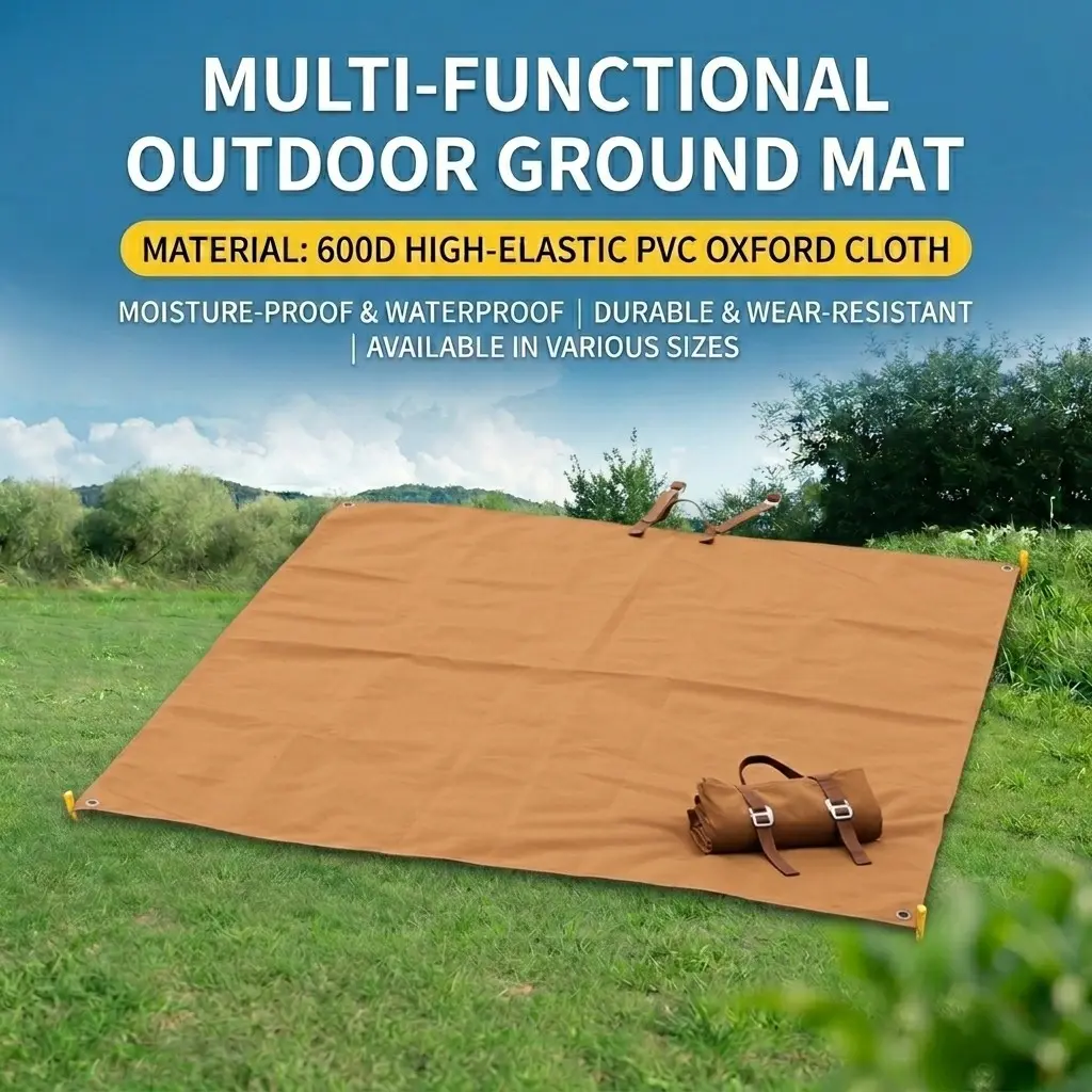Maomama Large Outdoor Tent Cloth, Waterproof Camping Mat, Thickened Moisture-Proof Ground Pad, Durable Oxford Fabric, Beach Picnic Blanket