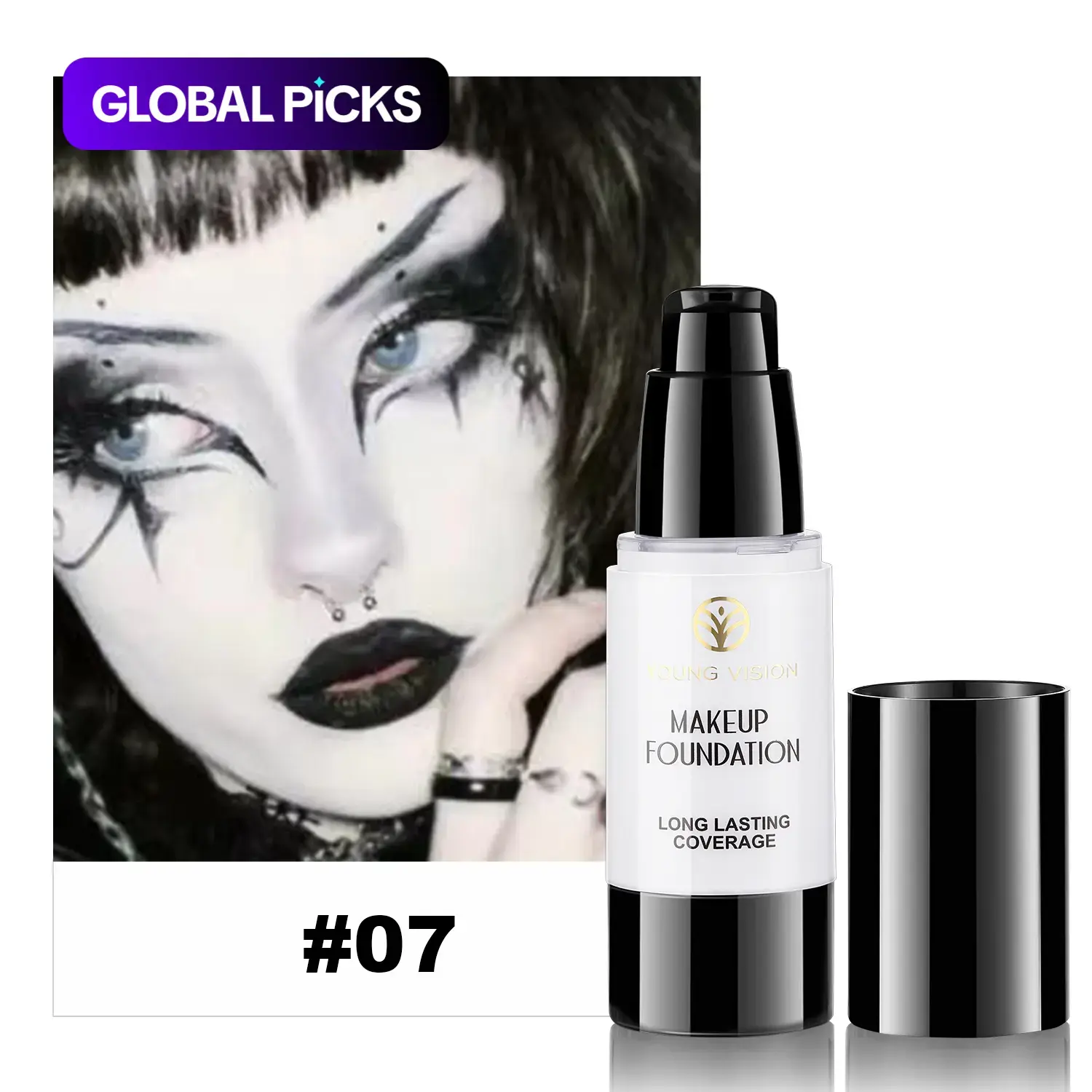 Halloween Liquid Foundation, Lightweight Long-Lasting All Day Coverage Highly Pigmented Makeup, Face Makeup Cosmetic, High Coverage Ultra-White, Suitable for Various Occasions