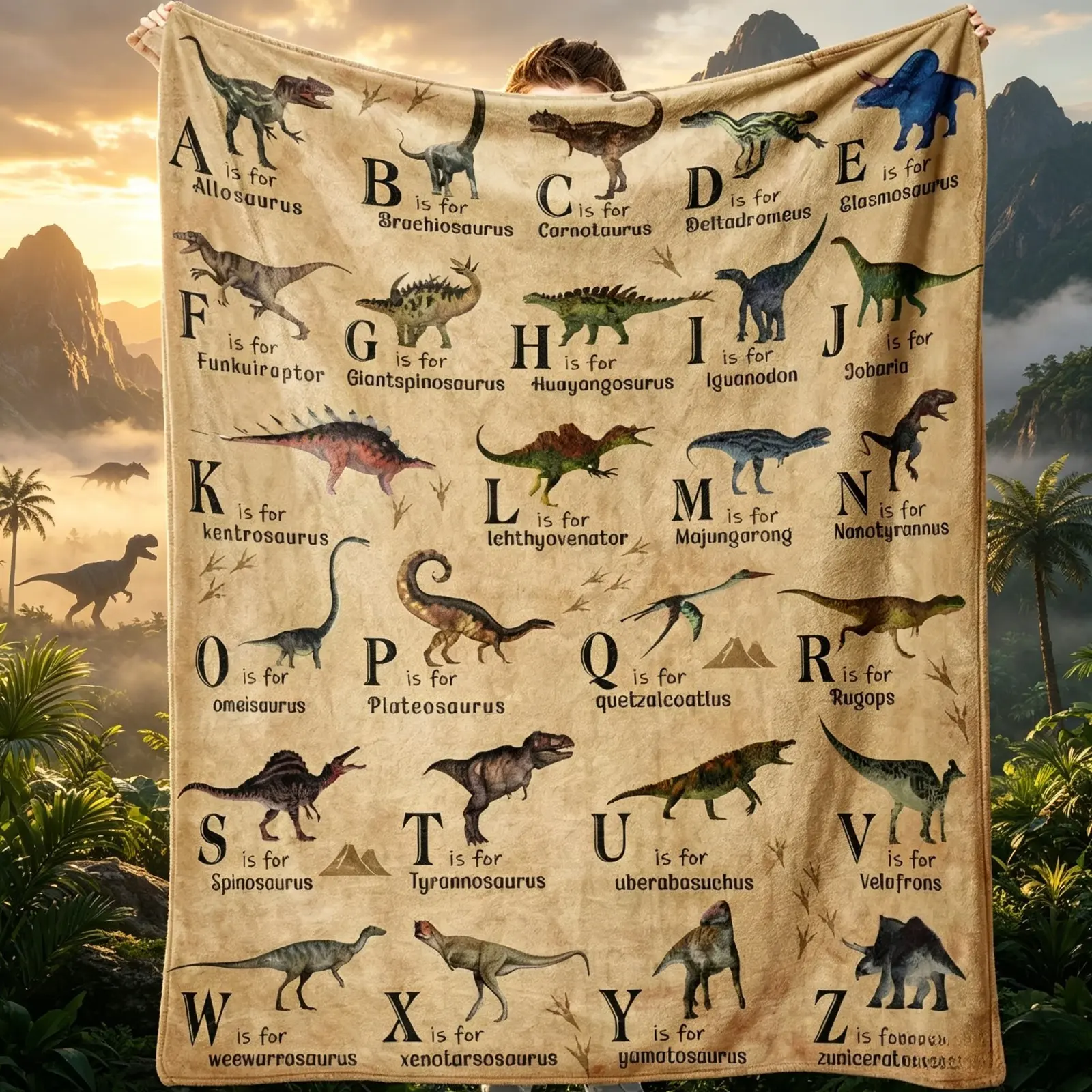 Dinosaur Print Cozy Blanket for Kids & Adults, Cute Dino Flannel Fleece Throw Blanket, Ultra Soft Warm Plush Blanket, Lightweight Air Conditioner Blanket for Bed Couch Sofa, Office Nap Travel Camping Blanket, Home Bedroom Decor, All Season Blanket, Birthd