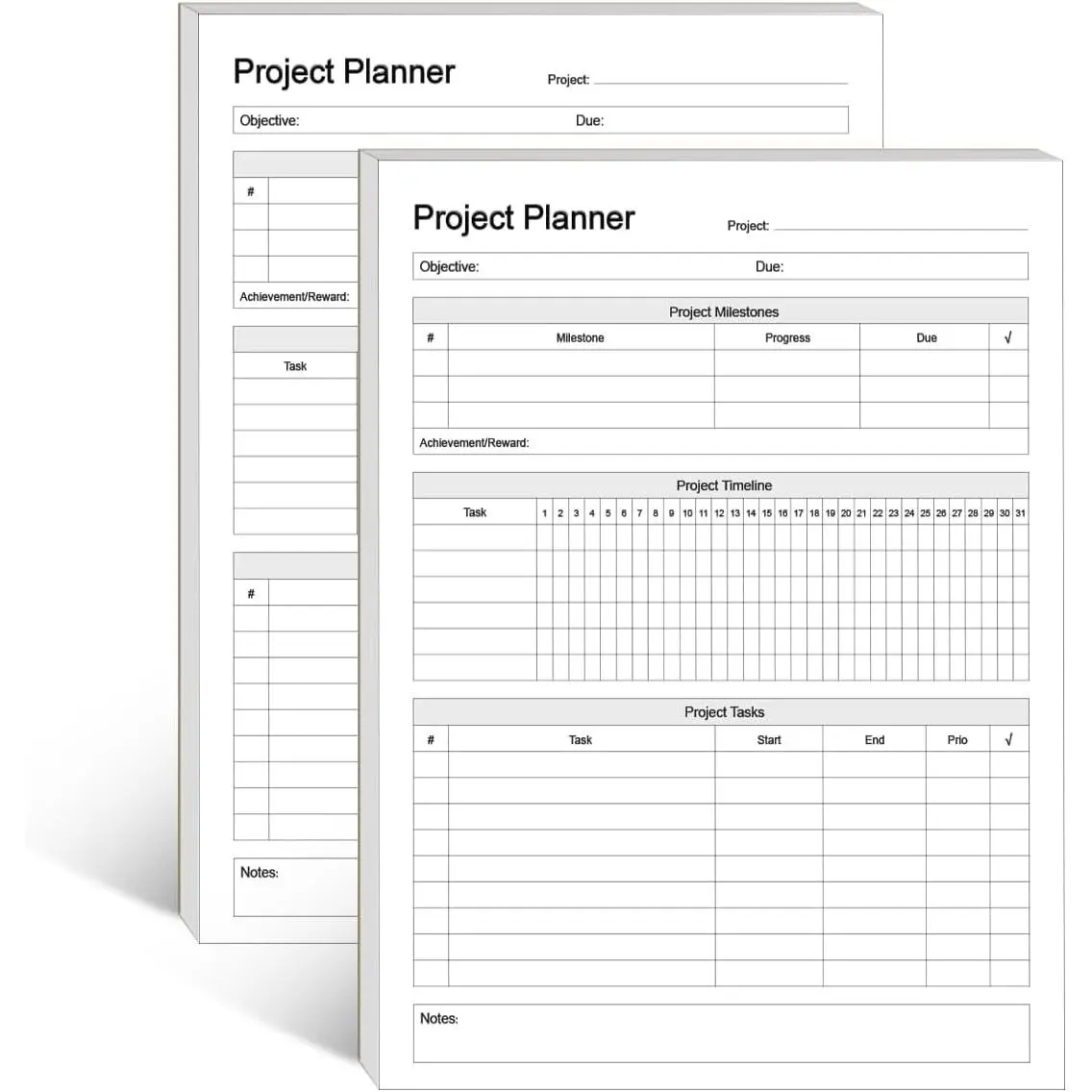 Project Planner - Project Management Notebook, 8.5" x 11"