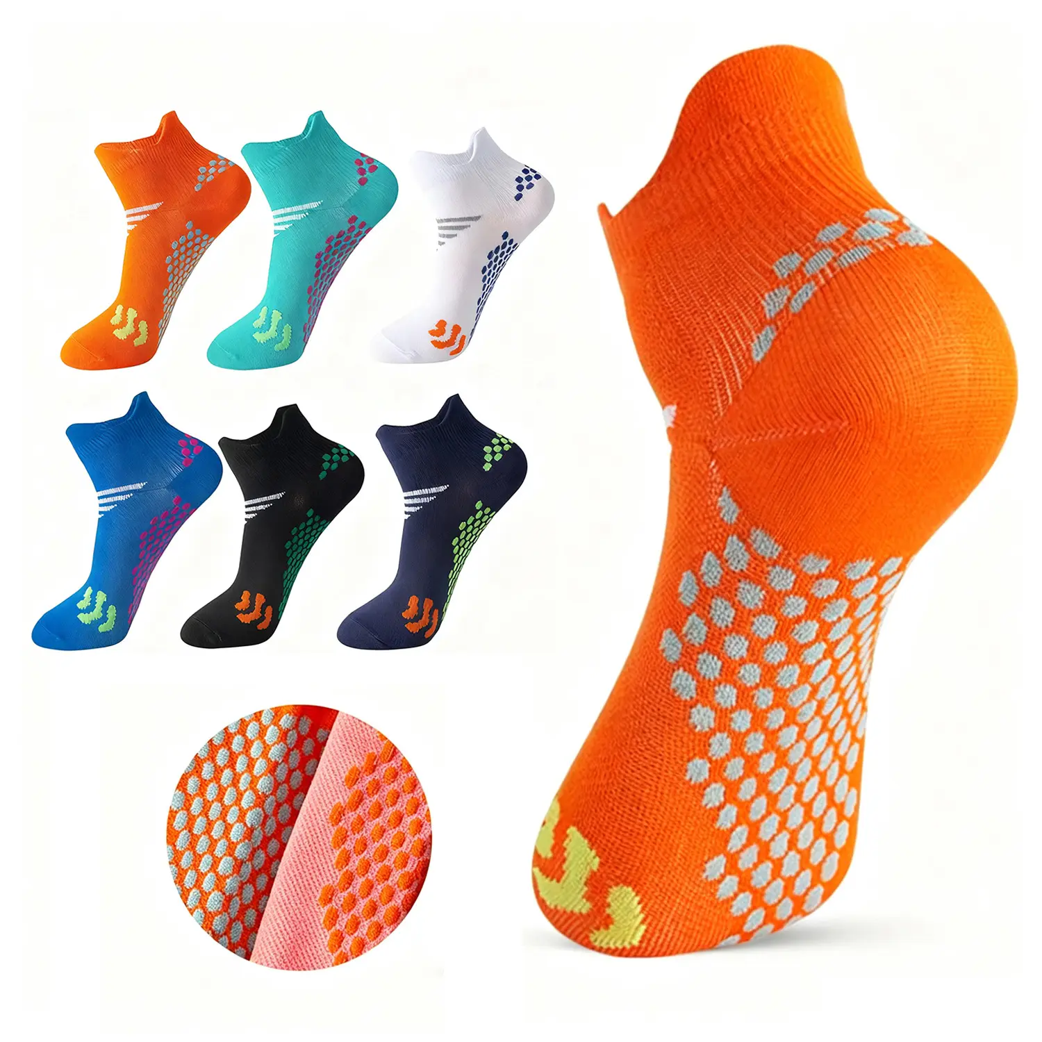 3Pairs Compression Ankle Support Socks,Breathable Moisture Wicking Running Hiking Low Crew Sock,Men & Women's