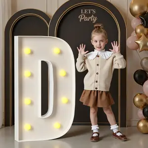 3FT Large Light up Marquee Letter D, 3 Feet Tall Big D Sign with Warm White Light for Birthday Wedding Proposal Engagement Graduation Party Backdrop Decorations