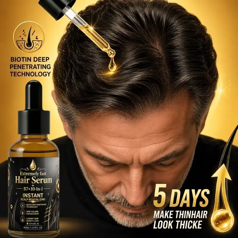 Extremely Fast Biotin Hair Serum for Voluminous Look, Instant Scalp Revitalizing Treatment 30ml