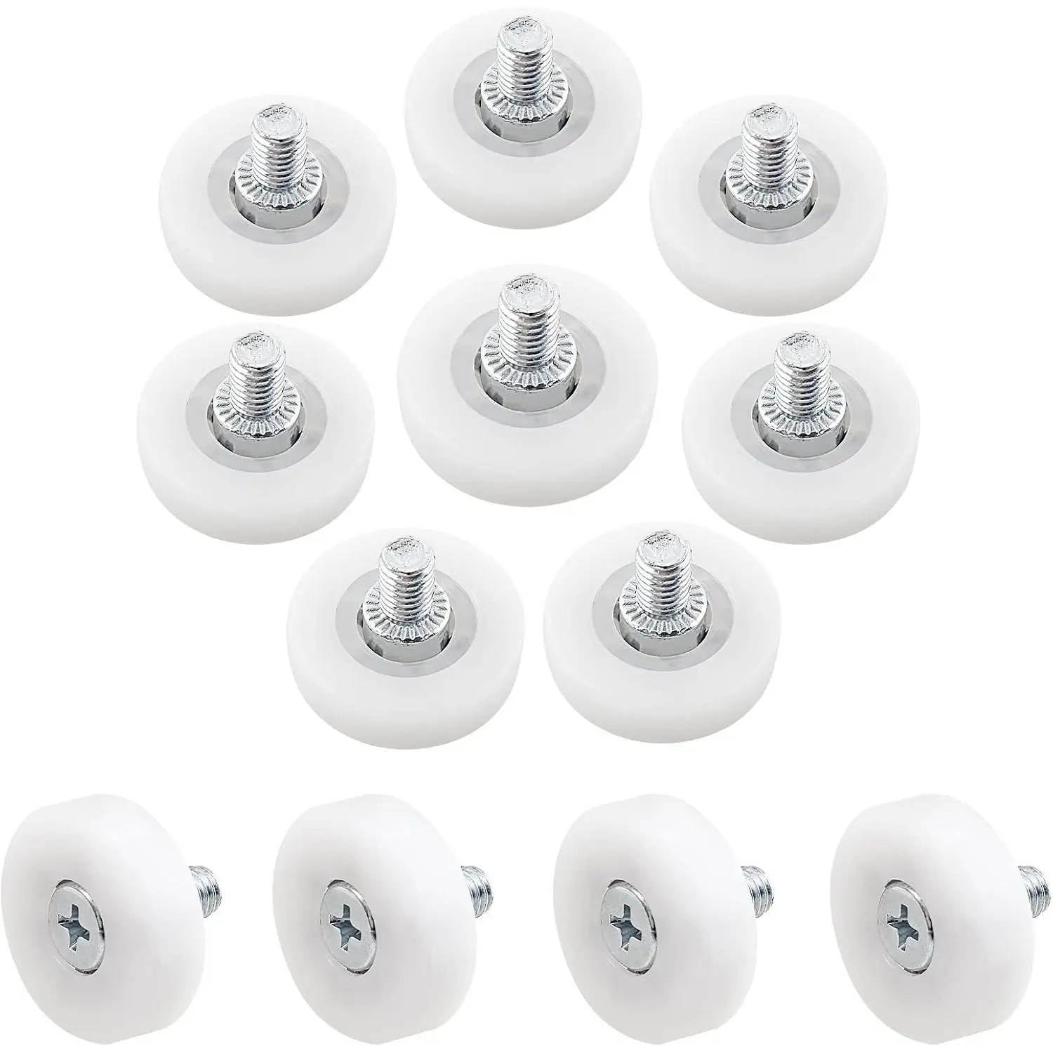 12 Pieces 3/4 Inch Drawer Slide Roller Wheel