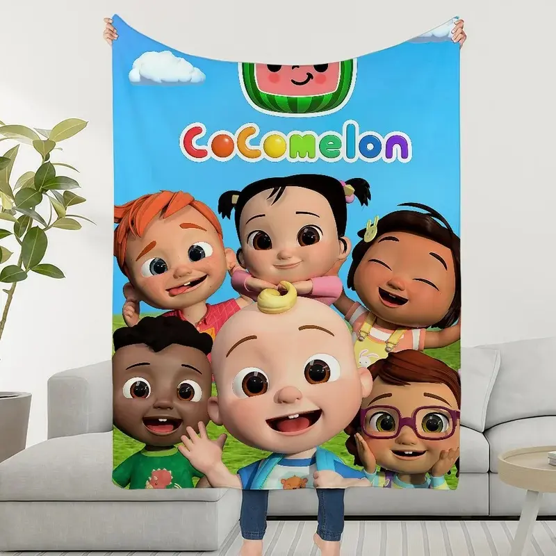 C-CoCo-melonS-ES Blanket Baby Throw Super Cosy Plush Living Room Sofa Couch Cartoon Childish Birthday Gifts