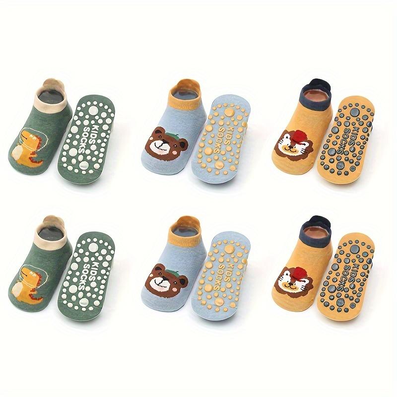 6 Pairs of cute cartoon socks boys & girls. Breathable, non -, with little tail gel trampolining. All - season floor socks