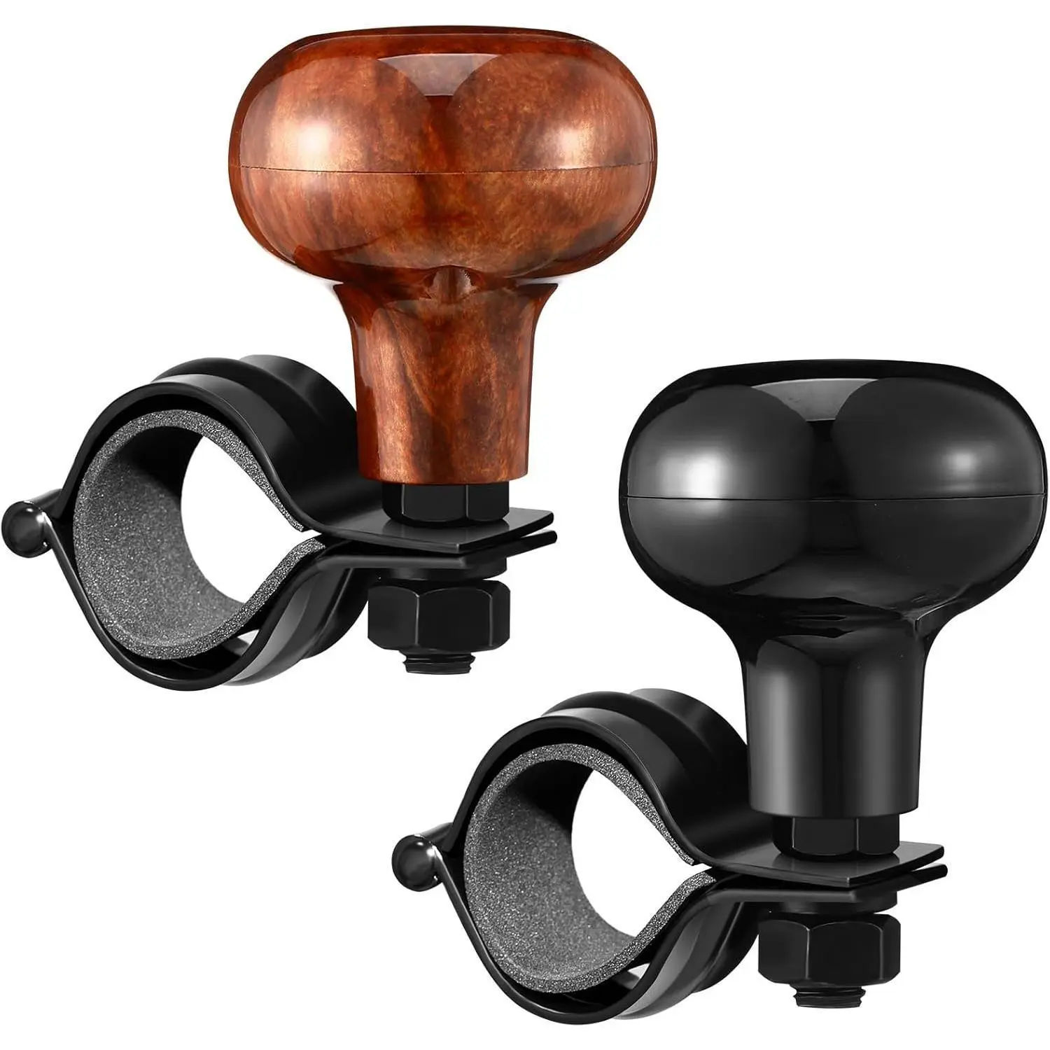 2pcs 360-Degree Rotation Steering Wheel Knob Spinner - Faster Parking, Efficient Handling for Beginners - Truck Accessories, Car Interior Accessories for Tractors, Boats